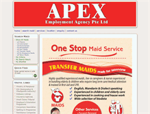 Tablet Screenshot of apex.netmaid.com.sg